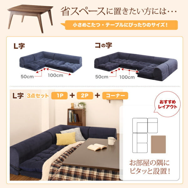 【新商品】ふわふわなめらかマイクロファイバーフロアコーナーソファ mofｌi モフリ ソファ5点セット コの字 1P×2+2P+コーナー×2 送料無料