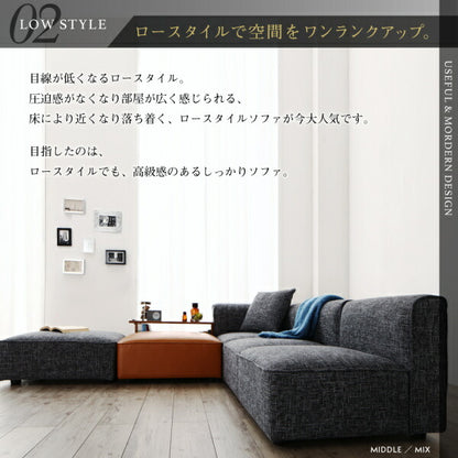 【新商品】レイアウト自由自在 ユニットデザインコーナーソファセット UNONU ウノン オットマン 送料無料