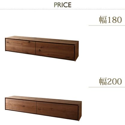 【新商品】国産完成品天然木 和モダンデザイン ガラス突板テレビボード Dine ディーヌ 幅200 送料無料