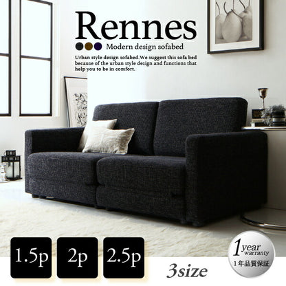 【新商品】モダンデザインソファベッド Rennes レンヌ 2P 送料無料