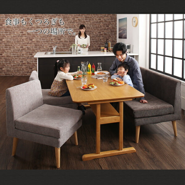 【新商品】組立設置付き ファミリー向け 棚付き ソファダイニングセット Colta コルタ ダイニングテーブル W120 送料無料