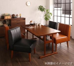 【新商品】ファミリー向け 棚付き ソファダイニングセット Galdy ガルディ 5点セット(テーブル+1Pソファ4脚) W150 送料無料