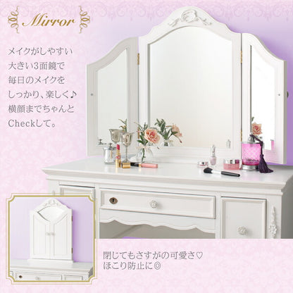 【新商品】オトナ女子にもぴったりなクラシカルプリンセスベッドシリーズ Couronne クロンヌ サイドテーブル W40 送料無料