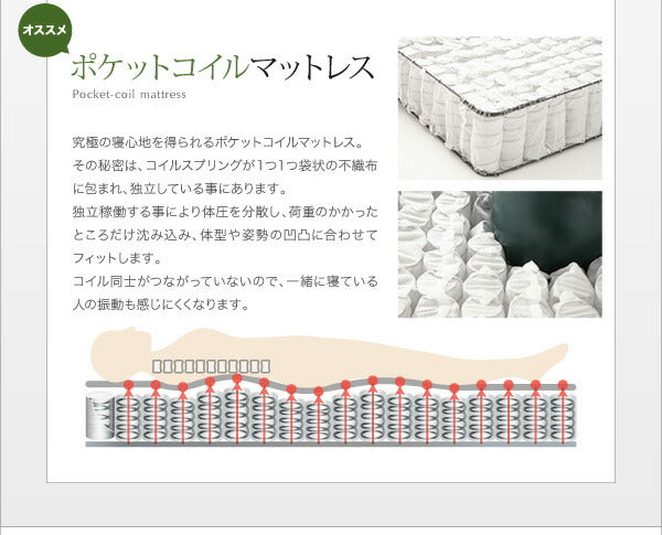【新商品】親子で寝られる収納棚・照明付き連結ベッド JointFamily ジョイント・ファミリー 国産ポケットコイルマットレス付き クイーン(SS×2) 送料無料