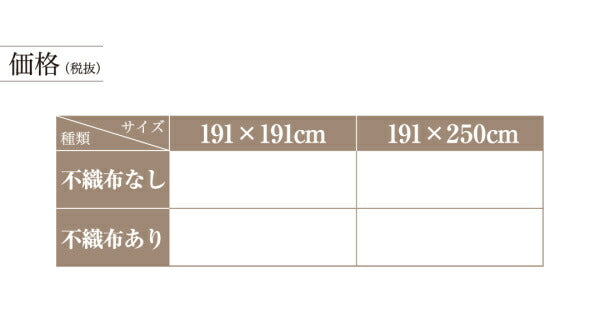 【新商品】掛川織国産デザインい草ラグ　 礎 いしずえ 不織布あり 191×250cm 送料無料