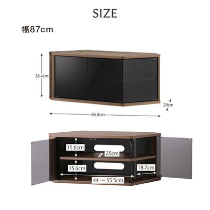 【新商品】角度調節可能　隠しキャスター付き　ハーフコーナーテレビボード　 Cornerα コーナーアルファ 幅115 送料無料
