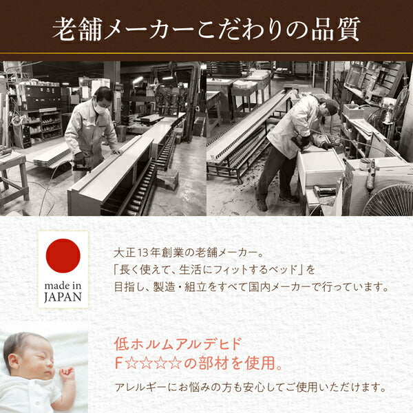 組立設置付 棚・コンセント付き国産大型サイズ頑丈跳ね上げ収納ベッド ナヴァル Naval マルチラススーパースプリングマットレス付き 縦開き クイーン(SS×2) 送料無料