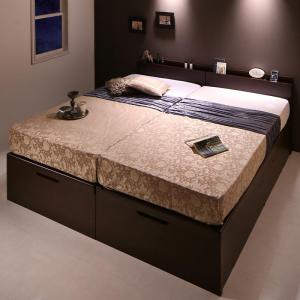 【新商品】組立設置付 棚・コンセント付き国産大型サイズ頑丈跳ね上げ収納ベッド ナヴァル Naval 薄型スタンダードポケットコイルマットレス付き 縦開き キング(SS+S) 送料無料