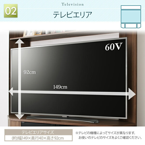【新商品】ハイタイプコーナーテレビボード コーナープラス Corner+ テレビボード 150 161 40 送料無料