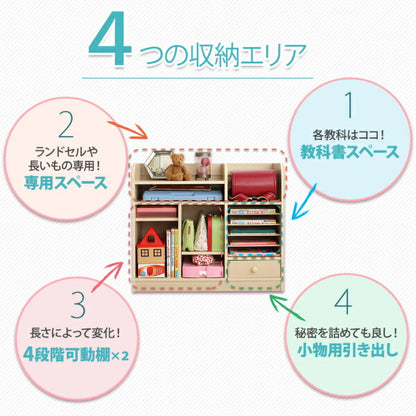 【新商品】お客様組立 子供がすくすく育つ　ランドセルラック付木目調システムベッド Mamma マンマ シングル 送料無料
