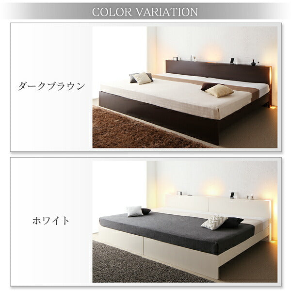 【新商品】お客様組立 高さ調整できる国産ファミリーベッド LANZA ランツァ ベッドフレームのみ ダブル 送料無料