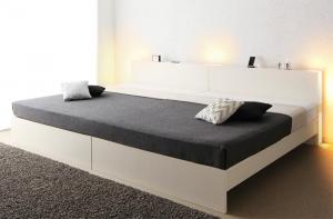 【新商品】組立設置付 高さ調整できる国産ファミリーベッド LANZA ランツァ スタンダードボンネルコイルマットレス付き ダブル 送料無料