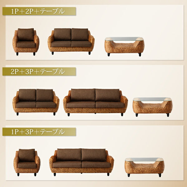 【新商品】ホテルやサロン、オフィスにも　高級リラクシングヒヤシンスソファ Lamama ラママ ソファ4点セット 2P×4 送料無料