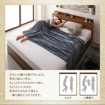【新商品】棚・コンセント付収納ベッド Irvine アーヴァイン ベッドフレームのみ ダブル 送料無料