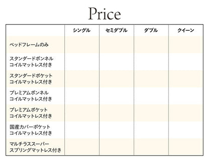 棚・コンセント付収納ベッド Irvine アーヴァイン プレミアムボンネルコイルマットレス付き セミダブル 送料無料