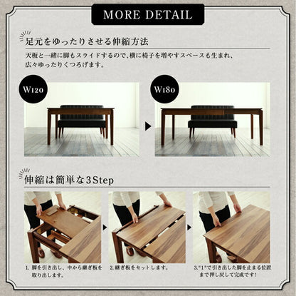 【新商品】大人数でもゆったりくつろげる 大型L字リビングダイニングセット LINER ライナー 5点セット(テーブル+2Pソファ2脚+アームソファ1脚+ベンチ1脚) 右アーム W120-180 送料無料