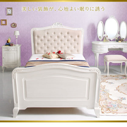 【新商品】オトナ女子にもぴったりな憧れのフレンチエレガントベッドシリーズ Rosy Lilly ロージーリリー ベッドフレームのみ シングル 送料無料
