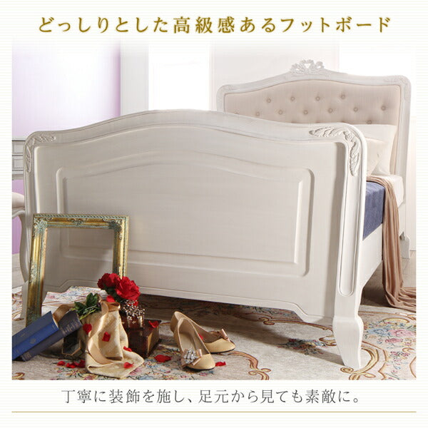 【新商品】オトナ女子にもぴったりな憧れのフレンチエレガントベッドシリーズ Rosy Lilly ロージーリリー ボンネルコイルマットレス付き セミダブル 送料無料