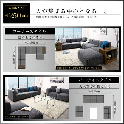 【新商品】レイアウト自由自在大型L字モダンデザインコーナーソファ ELTREAT エルトリート ソファ 肘なし 1P 送料無料