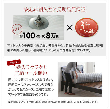 【新商品】組立設置付き コンパクト収納ベッド CS コンパクトスモール 薄型プレミアムポケットコイルマットレス付き スリム棚セット シングル ショート丈 送料無料