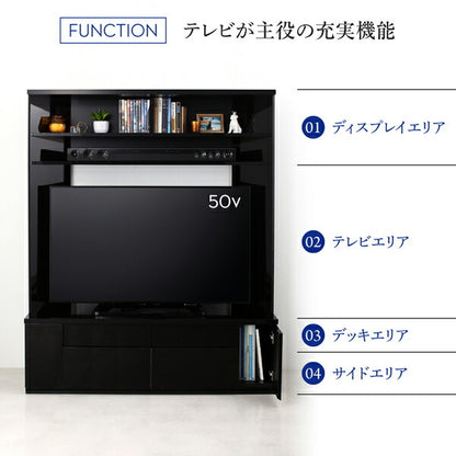 【新商品】鏡面仕上げ　大型テレビ対応ハイタイプコーナーテレビボード Prelumo プレルモ 送料無料