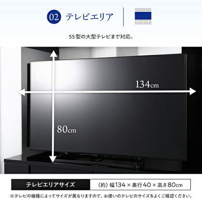 【新商品】鏡面仕上げ　大型テレビ対応ハイタイプコーナーテレビボード Prelumo プレルモ 送料無料
