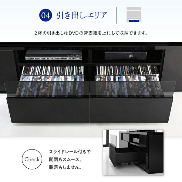 【新商品】鏡面仕上げ　大型テレビ対応ハイタイプコーナーテレビボード Prelumo プレルモ 送料無料