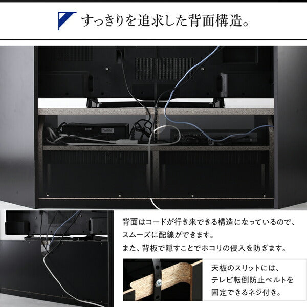 【新商品】鏡面仕上げ　大型テレビ対応ハイタイプコーナーテレビボード Prelumo プレルモ 送料無料