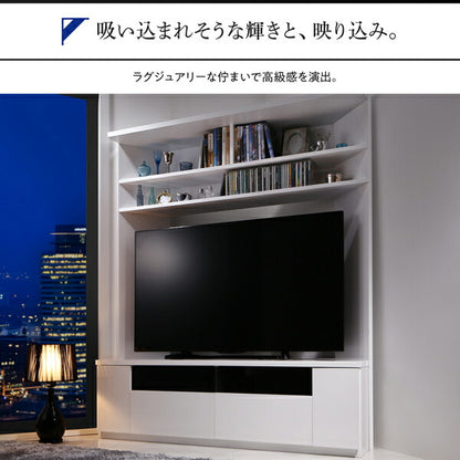 【新商品】鏡面仕上げ　大型テレビ対応ハイタイプコーナーテレビボード Prelumo プレルモ 送料無料