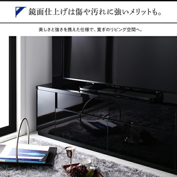 【新商品】鏡面仕上げ　大型テレビ対応ハイタイプコーナーテレビボード Prelumo プレルモ 送料無料