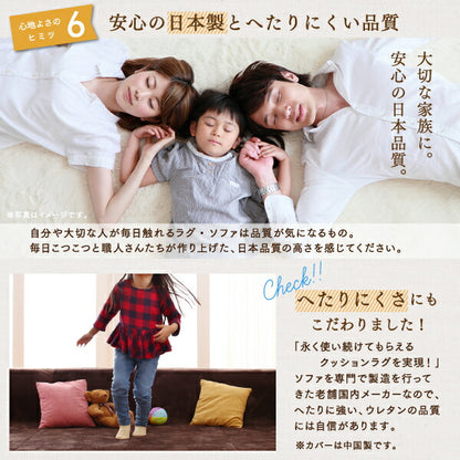 【新商品】カバーが洗えて年中清潔　こたつに合わせるマイクロファイバークッションラグ ラグ 大　250×174 送料無料