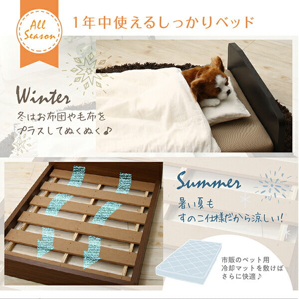 ミニチュアサイズが可愛い木製ペットベッド Catnel キャトネル 専用別売品 マットレス 送料無料