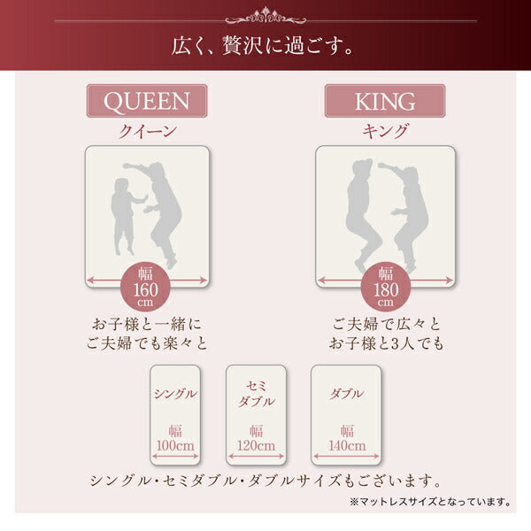 【新商品】モダンライト・コンセント付き大型ローベッド ベッドフレームのみ キング 送料無料