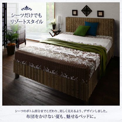 【新商品】綿100%やわらか肌触りのしわになりにくい リゾートデザインカバーリング Brise de mer series La mer ラメール 掛け布団カバー セミダブル 送料無料