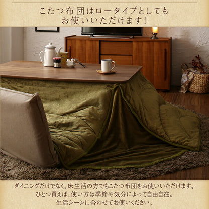 【新商品】年中快適 高さ調節ができるダイニングこたつ CHECA チェッカ こたつテーブル W120(80×120cm) 送料無料