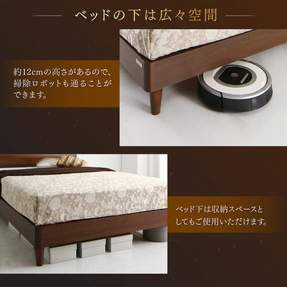 高級ウォルナット材ツインベッド Fidelio フィデリオ プレミアム国産ハードポケットコイルマットレス付き ツイン（S×2） 送料無料