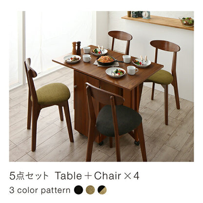 【新商品】組立設置付き 収納庫付き両側バタフライ天板コンパクト伸縮ダイニング Ivano イヴァーノ ダイニングチェア 1脚 送料無料