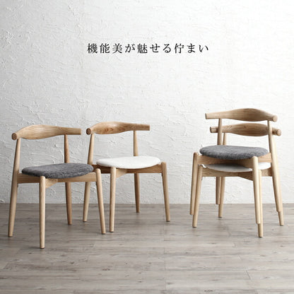 【新商品】組立設置付き 天然木オーク無垢材テーブル北欧モダンデザインダイニング JITER ジター 5点セット(テーブル+チェア4脚) 送料無料