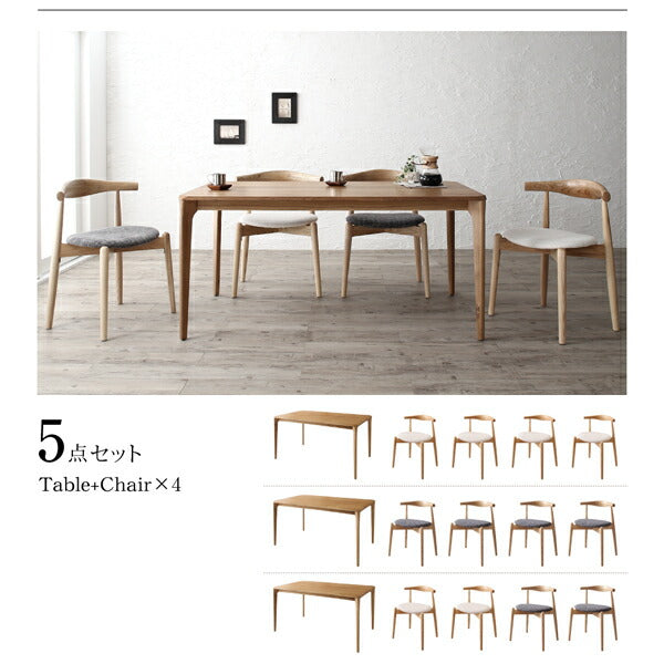 【新商品】組立設置付き 天然木オーク無垢材テーブル北欧モダンデザインダイニング JITER ジター 5点セット(テーブル+チェア4脚) 送料無料