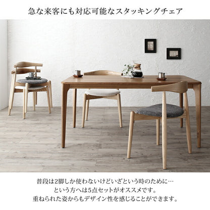 【新商品】天然木オーク無垢材テーブル北欧モダンデザインダイニング JITER ジター 5点セット(テーブル+チェア4脚) 送料無料