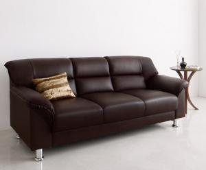 【新商品】シンプルモダンシリーズ  BROWN ブラウン ソファ 3P 送料無料