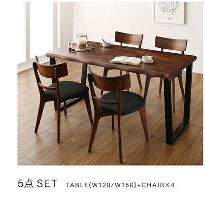 【新商品】天然木ウォールナット無垢材ダイニング ANRAVEL アンラベル ダイニングチェア 2脚組 送料無料