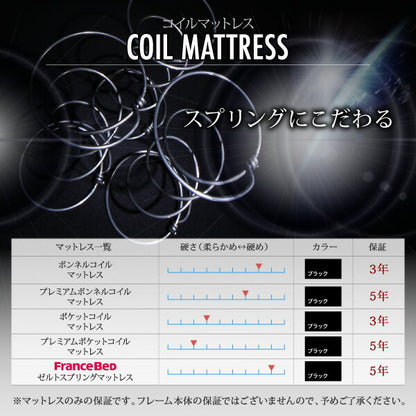 【新商品】組立設置付き ブラックモダンベッド EXCLAM‐B　♯2 エクスクラム・ビー　ナンバーツー ボンネルコイルマットレスセット ダブル 送料無料