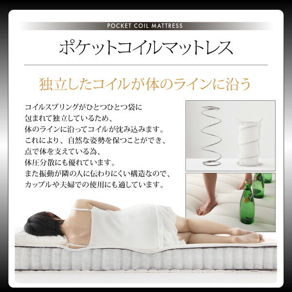 組立設置付き ブラックモダンベッド EXCLAM‐B　♯2 エクスクラム・ビー　ナンバーツー プレミアムポケットコイルマットレスセット セミダブル 送料無料