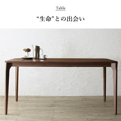 【新商品】組立設置付き 天然木ウォールナット無垢材北欧デザイナーズダイニング W.K. ダブルケー ダイニングテーブル W150 送料無料