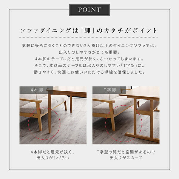【新商品】北欧モダンデザイン木肘ソファダイニング Ecrail エクレール 5点セット(テーブル+1Pソファ4脚) W120 送料無料