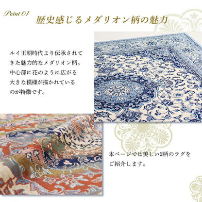 【新商品】ベルギー製モケット織リゾート風クラシックデザインラグ Anneke アンネケ 190×190cm 送料無料