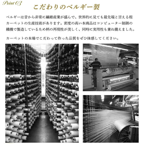 【新商品】ベルギー製モケット織リゾート風クラシックデザインラグ Anneke アンネケ 高密度 67×110cm 送料無料