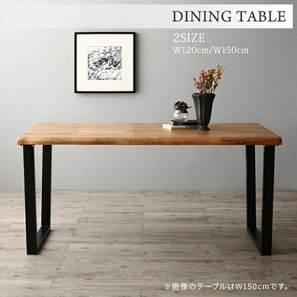 【新商品】天然木オーク無垢材モダンデザインダイニング Cartysue カーティス ダイニングテーブル W120 送料無料