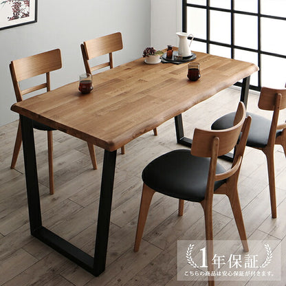 【新商品】組立設置付き 天然木オーク無垢材モダンデザインダイニング Cartysue カーティス 4点セット(テーブル+チェア2脚+ベンチ1脚) W120 送料無料